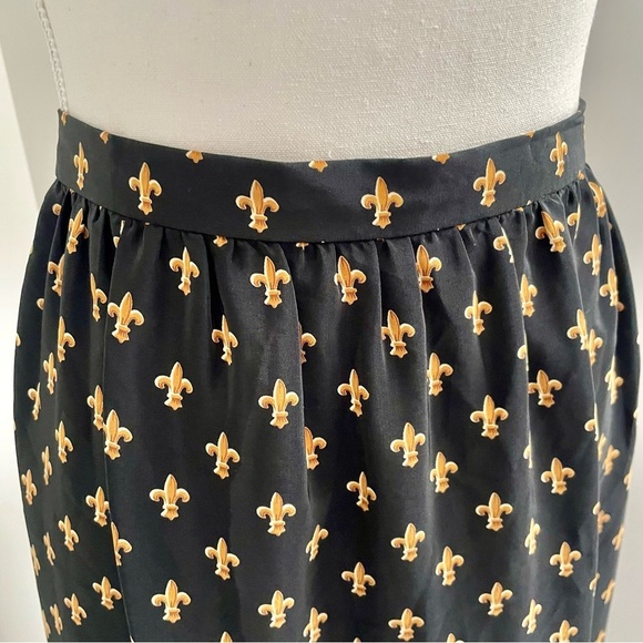 Vintage 90's Leslie Fay Equestrian Print Old Money Midi Length Skirt Size 14 - Picture 4 of 7